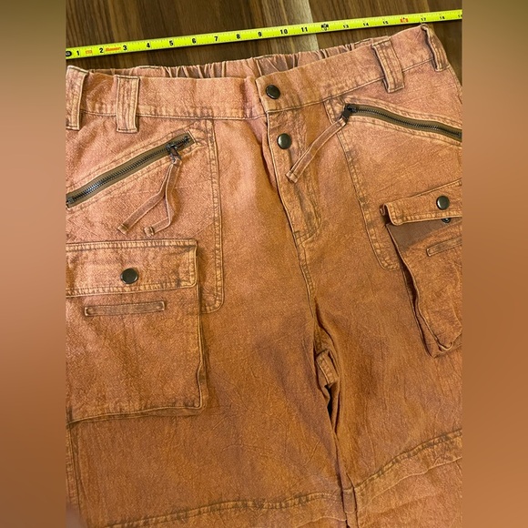 Oli & Hali  Mineral Washed Cargo Pants in Camel, XL - Picture 10 of 10